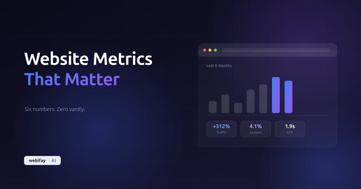 Is your website working? The 6 metrics that actually matter