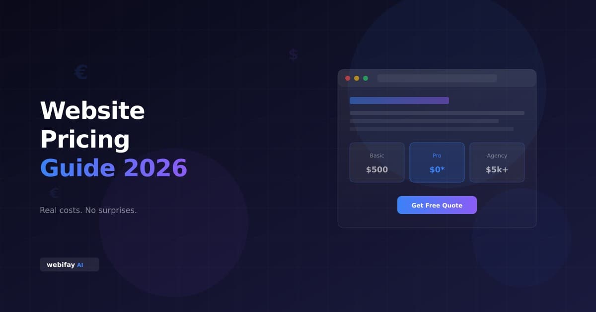 How much does a business website cost in 2026? A real pricing guide